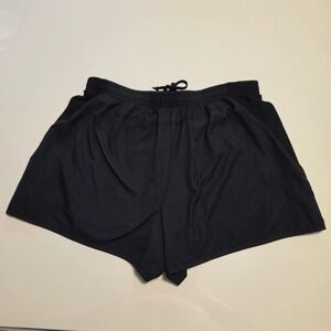 H&M Relaxed Fit Solid Black Nylon Athletic Mesh Lined Shorts Size Small